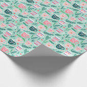 Festive Cozy Cups Holiday Christmas Geschenkpapier (Ecke)