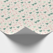 Festive Cozy Trees Holiday Christmas Geschenkpapier (Ecke)