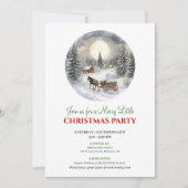 Festive Cozy Winter Scene Christmas Invitation Einladung (Vorderseite)