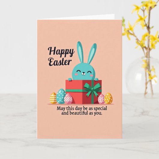 Festive Creature Gift Box Card Karte (Gelbe Blume)