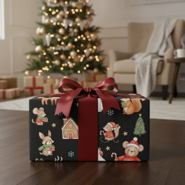 Festive Critters Holiday Gift Wrap Geschenkpapier