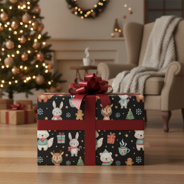 Festive Critters Holiday Gift Wrap Geschenkpapier
