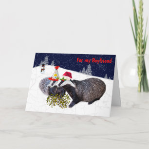Festive Dachse Karte FREUND