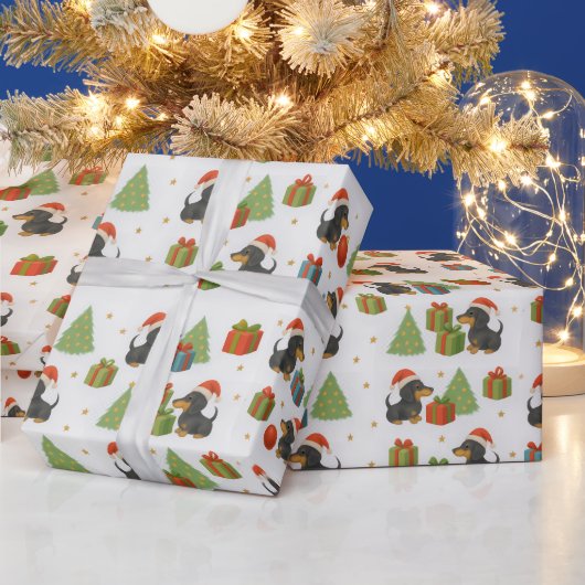 Festive Dachshund Christmas Tissue Paper — Cute  Geschenkpapier (Feiertage)