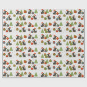 Festive Dachshund Christmas Tissue Paper — Cute  Geschenkpapier (Flach)