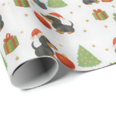 Festive Dachshund Christmas Tissue Paper — Cute Geschenkpapier (Rolleneckpunkt)