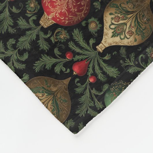 Festive Damask Fleecedecke (Ecke)