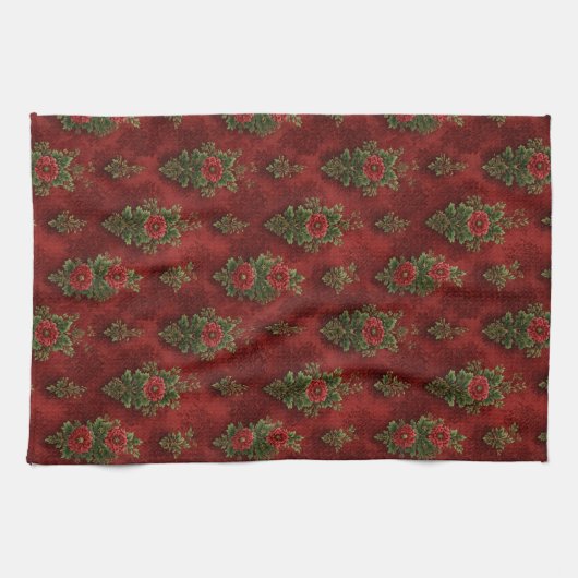 Festive Damask Geschirrtuch (Horizontal)
