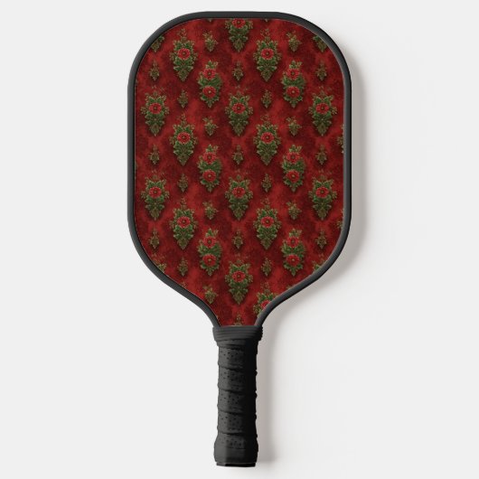 Festive Damask  Pickleball Schläger (Rückseite)