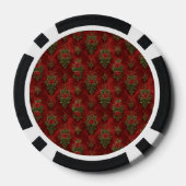 Festive Damask Pokerchips (Rückseite)