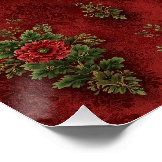 Festive Damask Poster (Ecke)