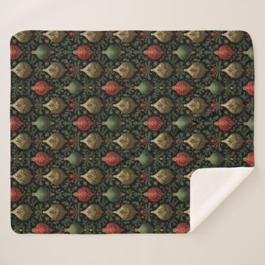 Festive Damask  Sherpadecke (Vorderseite (Horizontal))