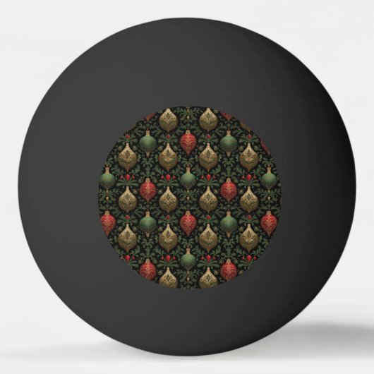 Festive Damask Tischtennisball (Vorderseite)