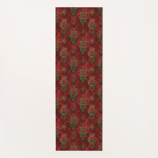 Festive Damask Yogamatte (Vorderseite)