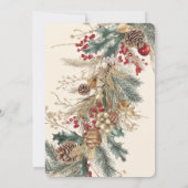 Festive Deck the Halls Tree Trimming Party  Einladung (Rückseite)