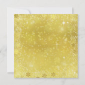 Festive Decorations Gold Christmas Party Einladung (Rückseite)