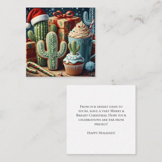 Festive Desert Christmas Scene Mitteilungskarte (Vorne/Hinten)