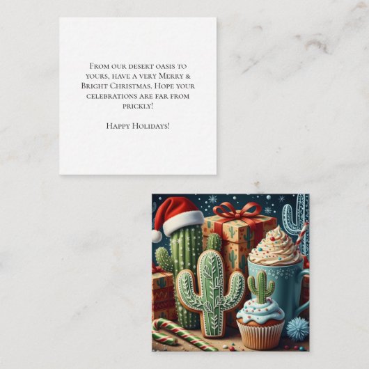 Festive Desert Christmas Scene Mitteilungskarte (Vorne/Hinten)