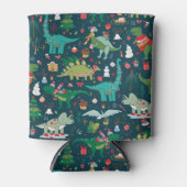 Festive Dinosaurier Weihnachtsmuster Dosenkühler (Vorderseite)