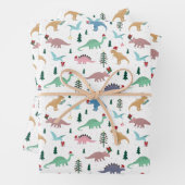 Festive Dinosaurier Weihnachtsmuster Geschenkpapier Set (Beispiel)