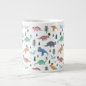 Festive Dinosaurier Weihnachtsmuster Jumbo-Tasse (Vorderseite)