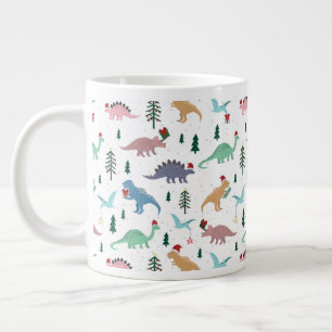 Festive Dinosaurier Weihnachtsmuster Jumbo-Tasse