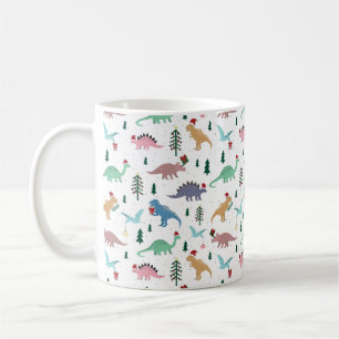 Festive Dinosaurier Weihnachtsmuster Kaffeetasse