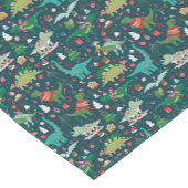 Festive Dinosaurier Weihnachtsmuster Kurzer Tischläufer (Ecke)