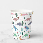 Festive Dinosaurier Weihnachtsmuster Pappbecher (Rechts)