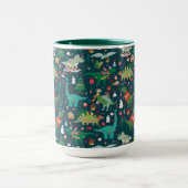 Festive Dinosaurier Weihnachtsmuster Tasse (Zentrum)