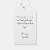 Festive Diwali Elephant Geschenkanhänger (Rückseite)