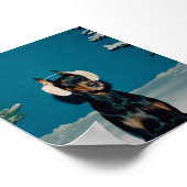 Festive Doberman Poster (Ecke)