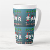 Festive dogs Christmas pattern - cute hoiiday dogs Milchtasse (Rechte Ecke)