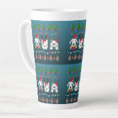 Festive dogs Christmas pattern - cute hoiiday dogs Milchtasse (Linke Ecke)