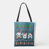 Festive dogs Christmas pattern -cute holiday dogs Tasche (Rückseite)