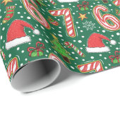 Festive Doodle 6-7 Meme Weihnachten Geschenkpapier (Rolleneckpunkt)