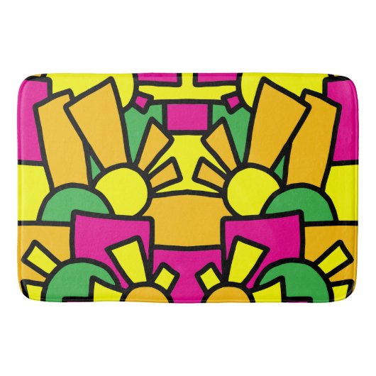 Festive Doodle Art 42 Badematte (Vorderseite)