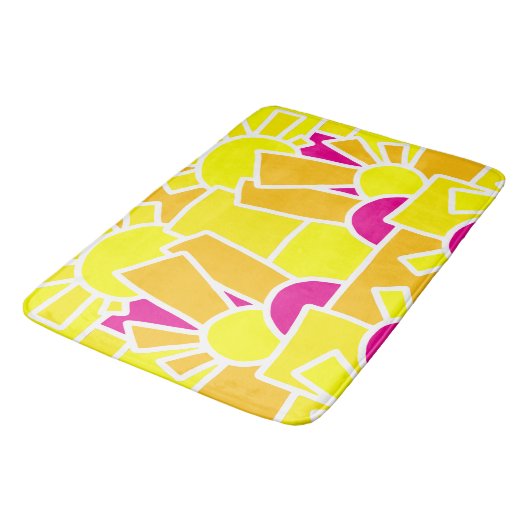 Festive Doodle Art 42 Badematte (Schrägansicht)