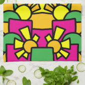 Festive Doodle Art 42 Geschirrtuch (Gefaltet)