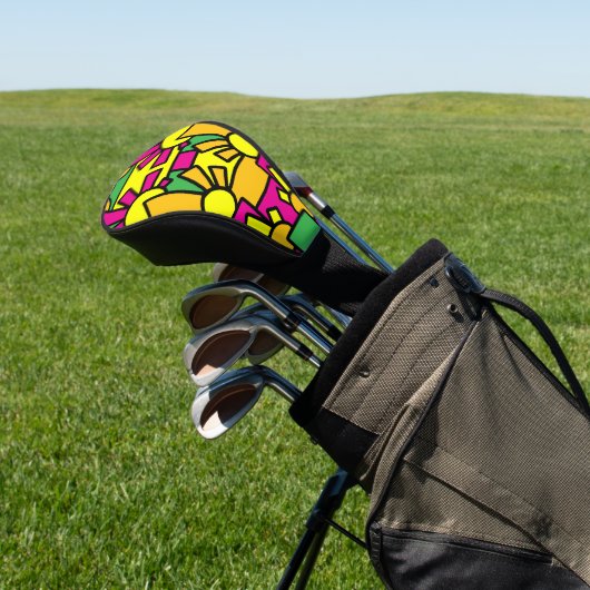 Festive Doodle Art 42 Golf Headcover (In SItu)