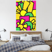 Festive Doodle Art 42 Leinwanddruck (Insitu (Schlafzimmer))