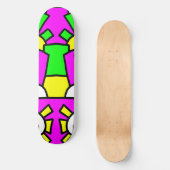 Festive Doodle Art 42 Skateboard (Vorderseite)