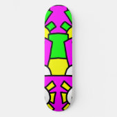 Festive Doodle Art 42 Skateboard (Vorderseite)