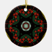 Festive Dot Mandala Keramik Ornament (Vorne)