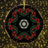 Festive Dot Mandala Keramik Ornament