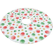 Festive Dot Scatter Polyester Weihnachtsbaumdecke (Schrägansicht)