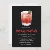 Festive Drinks Celebration, Winter Holiday Einladung (Vorderseite)