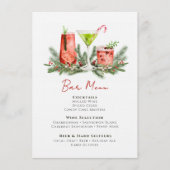Festive Drinks Christmas Cocktails Holiday Bar Menükarte (Vorderseite)