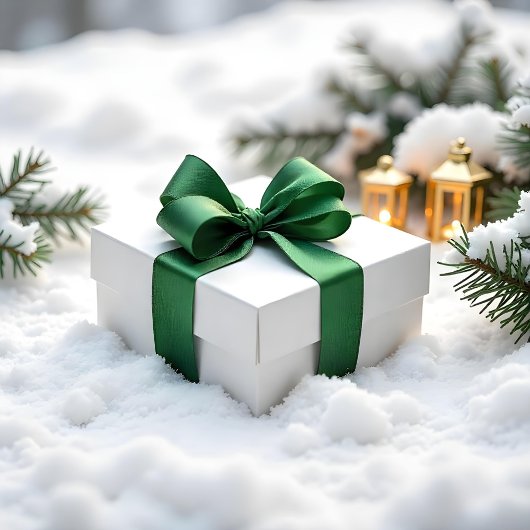 Festive dunkelgrüne Farbe #1A4301 Geschenkverpacku Satinband