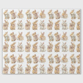 Festive Easter Bunnies | Easter Wrapping Paper Geschenkpapier (Flach)